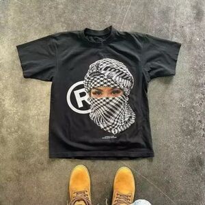 Black Graphic Tee with Bold Design